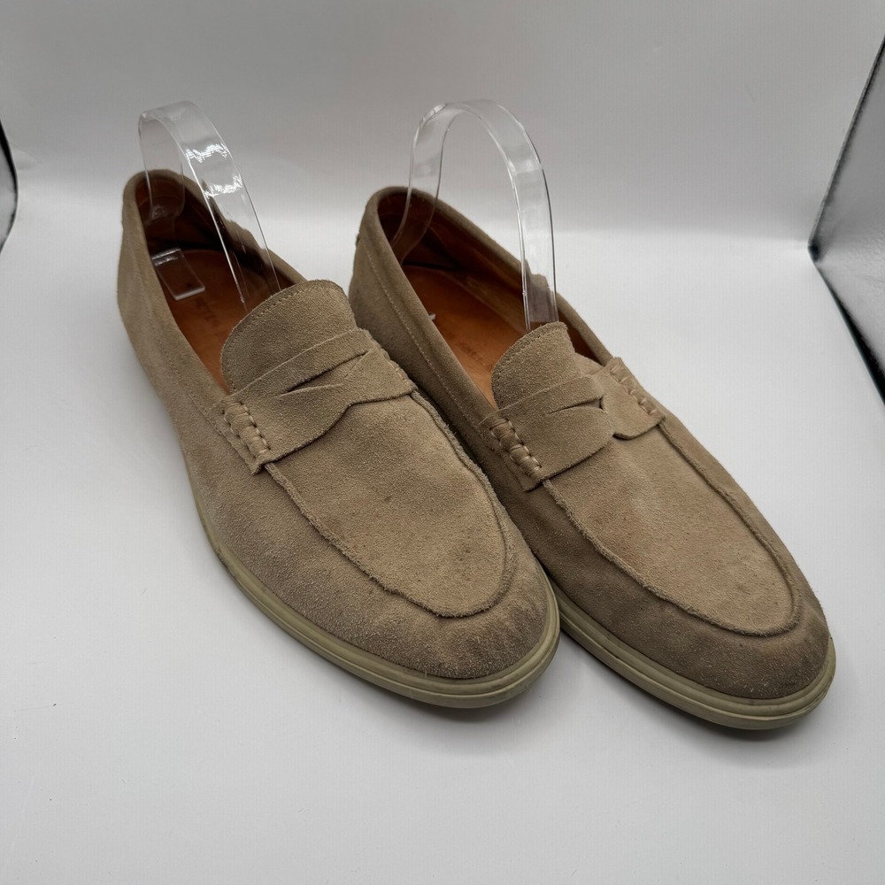 Peter Millar Penny Loafers Mens 9M Sand Suede Leather Excursionist